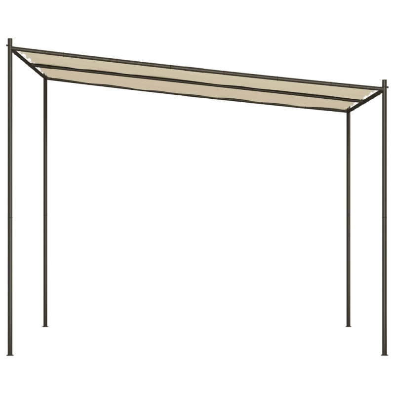 Pavillon Beige 3x3 m 180 g/m² Stoff und Stahl