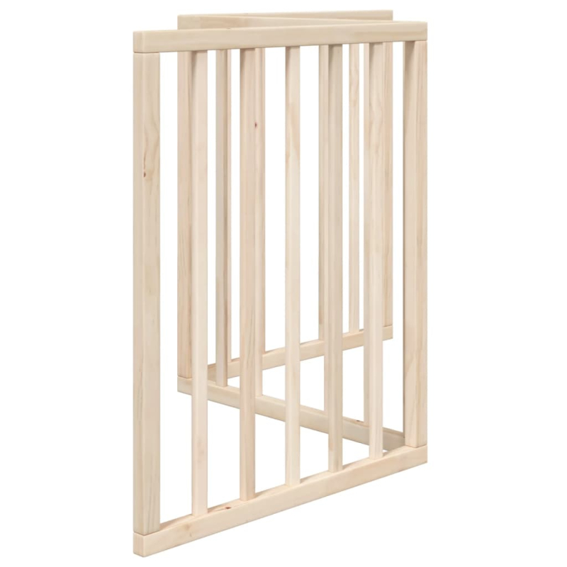 3-tlg. Hundetor Faltbar 150 cm Pappelholz