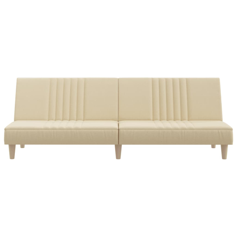 Schlafsofa Creme Stoff
