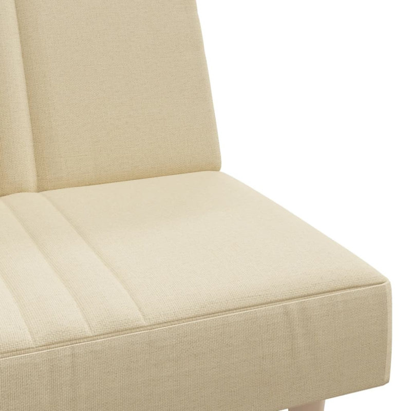 Schlafsofa Creme Stoff