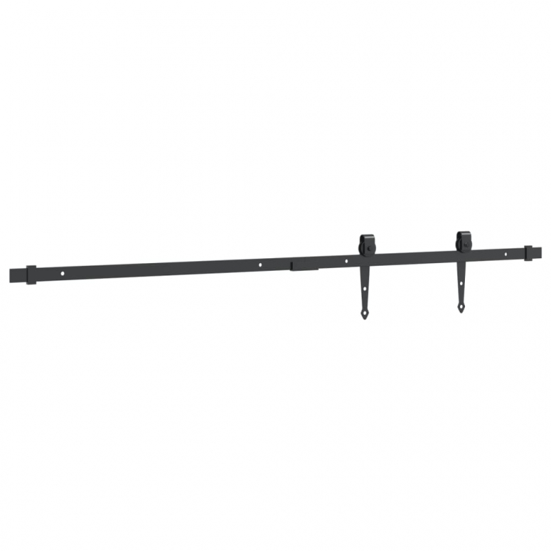 Mini Schiebetürbeschlag Set für Schranktüren 122 cm Carbonstahl