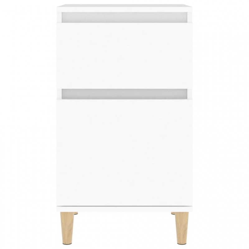 Nachttische 2 Stk. Weiß 40x35x70 cm