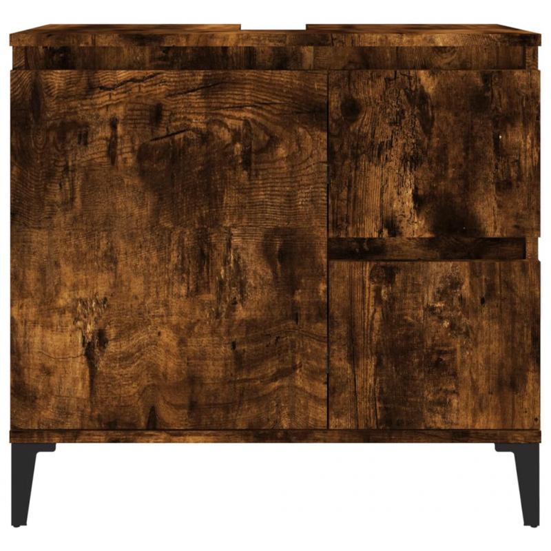 Badschrank Räuchereiche 65x33x60 cm Holzwerkstoff