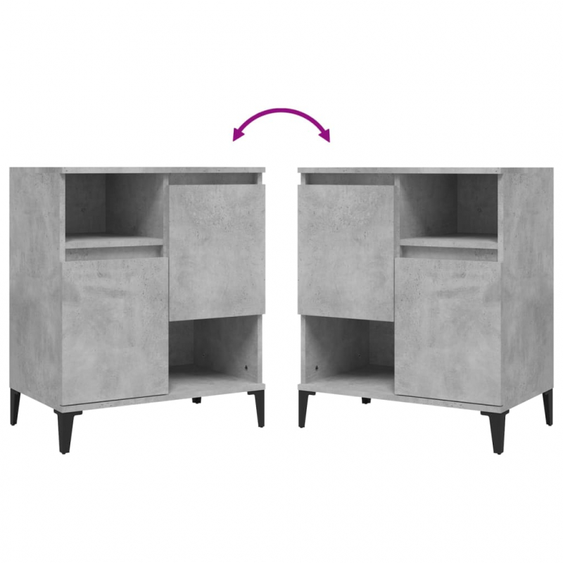 Sideboard Betongrau 60x35x70 cm Holzwerkstoff