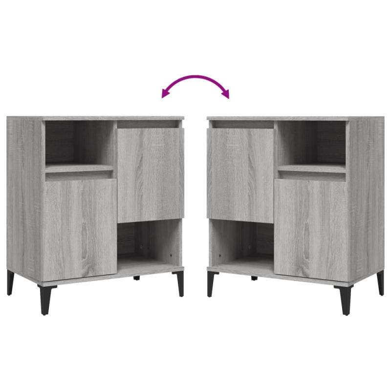 Sideboard Grau Sonoma 60x35x70 cm Holzwerkstoff