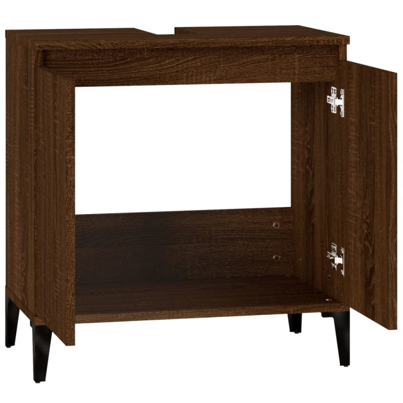 Waschbeckenunterschrank Braun Eichen-Optik 58x33x60 cm