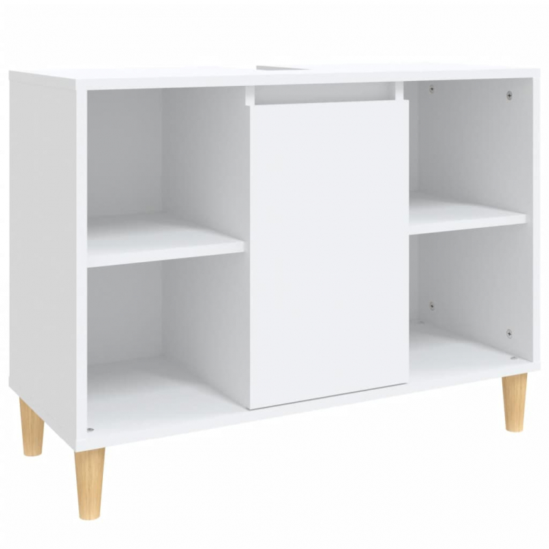 Waschbeckenunterschrank Weiß 80x33x60 cm Holzwerkstoff