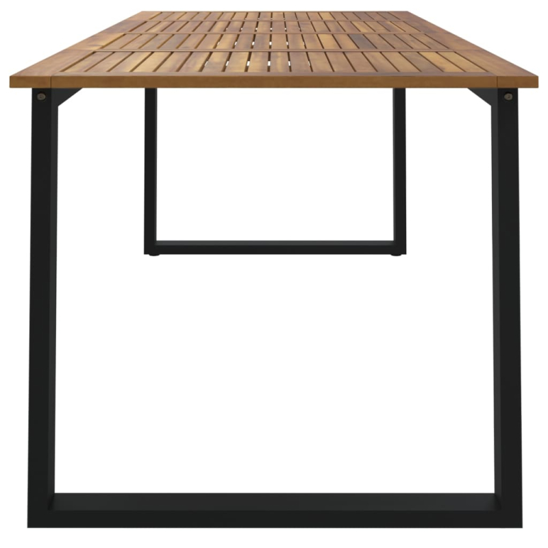 Gartentisch mit Beinen in U-Form 200x90x75 cm Massivholz Akazie