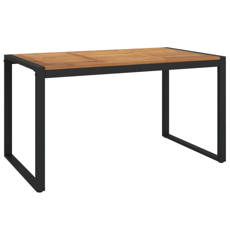 Gartentisch mit Beinen in U-Form 140×80×75 cm Massivholz Akazie