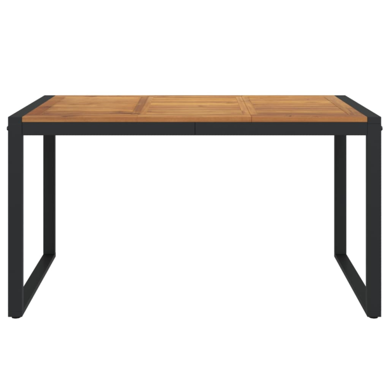 Gartentisch mit Beinen in U-Form 140×80×75 cm Massivholz Akazie