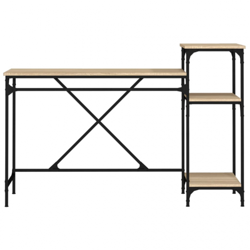 Schreibtisch mit Regal Sonoma-Eiche 135x50x90 cm Holzwerkstoff