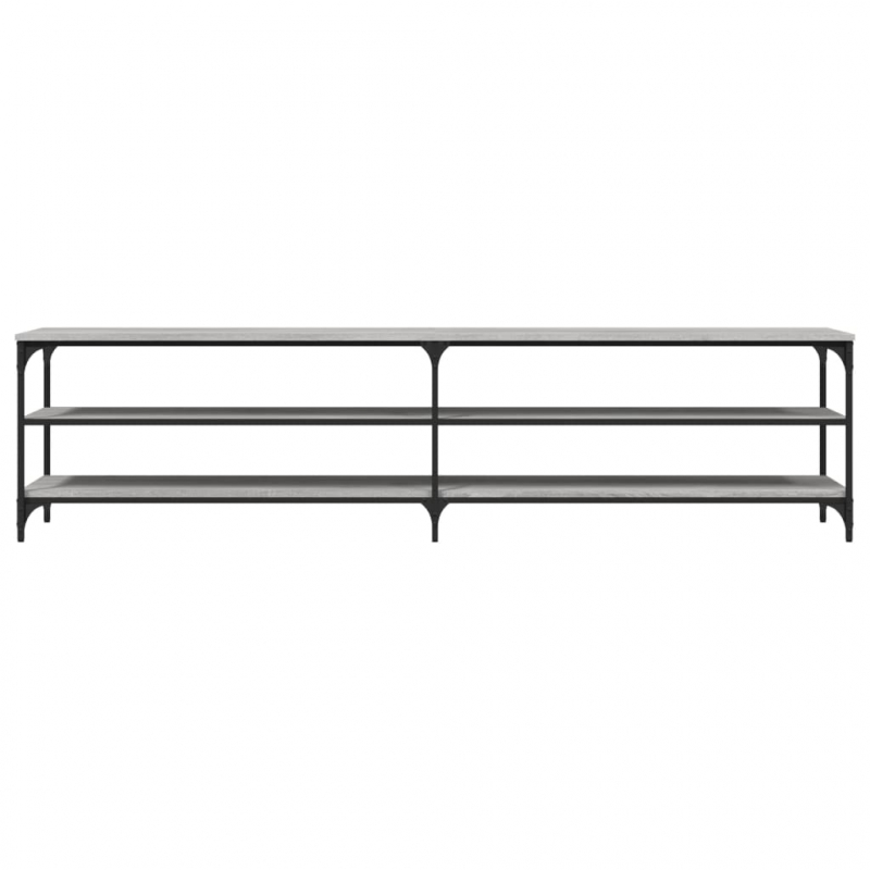 TV-Schrank Grau Sonoma 200x30x50 cm Holzwerkstoff und Metall
