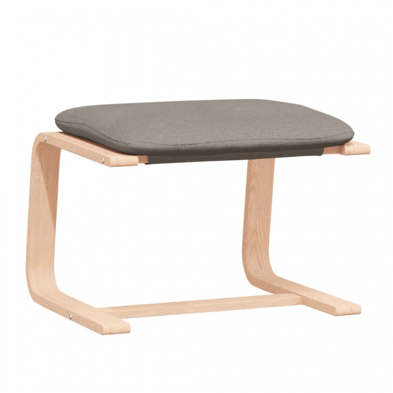 Fußhocker Taupe 51x41x40 cm Stoff