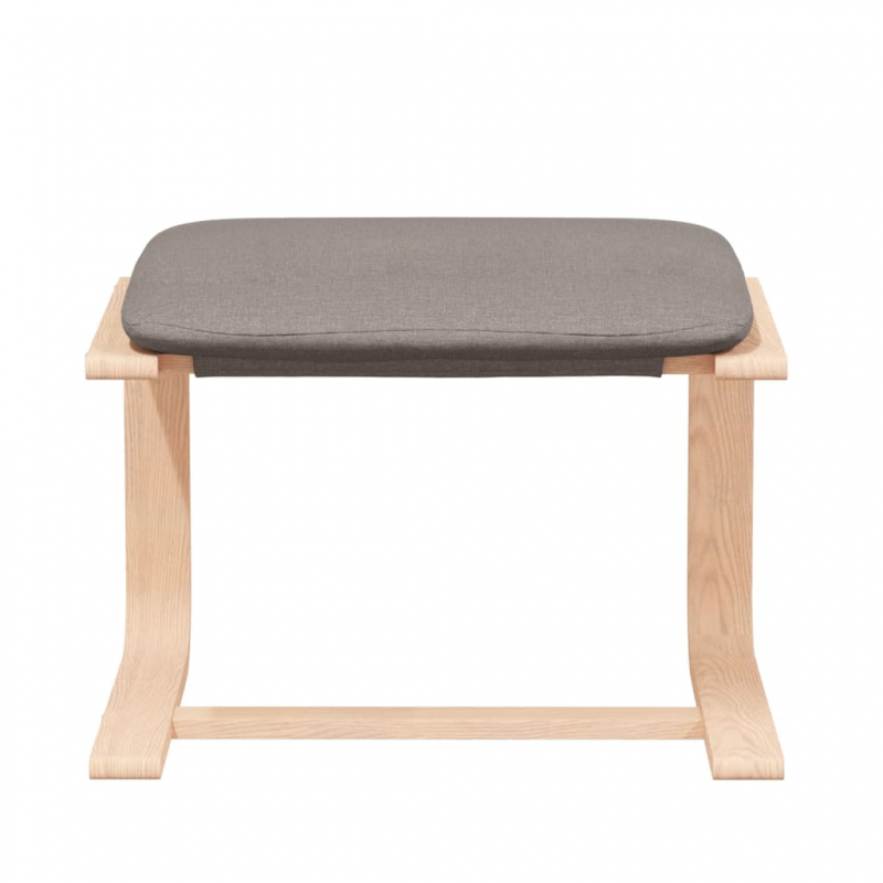 Fußhocker Taupe 51x41x40 cm Stoff