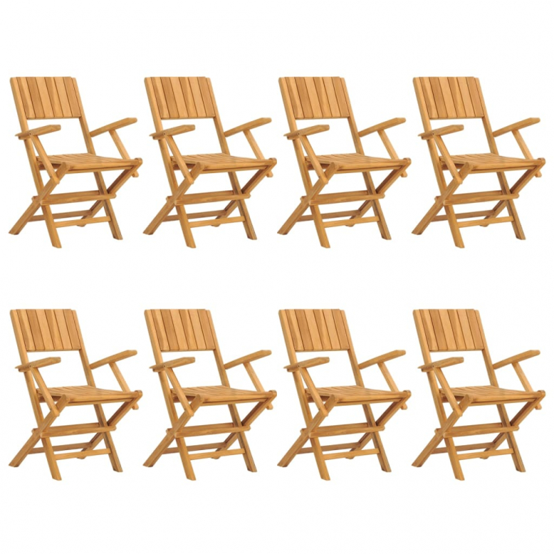 Gartenstühle 8 Stk. Klappbar 55x61x90 cm Massivholz Teak