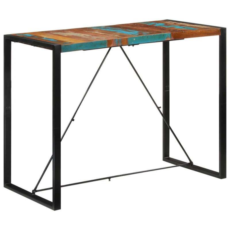 Bartisch 140x70x110 cm Altholz Massiv