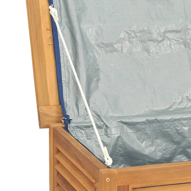 Gartenbox mit Beutel 175x50x55 cm Massivholz Teak