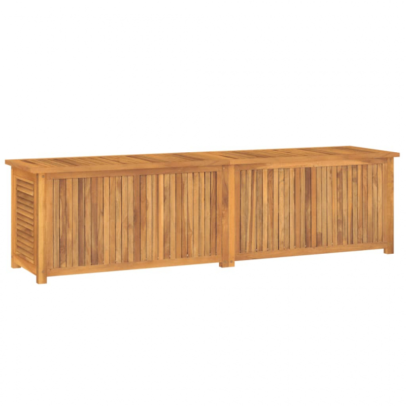 Gartenbox mit Beutel 200x50x55 cm Massivholz Teak