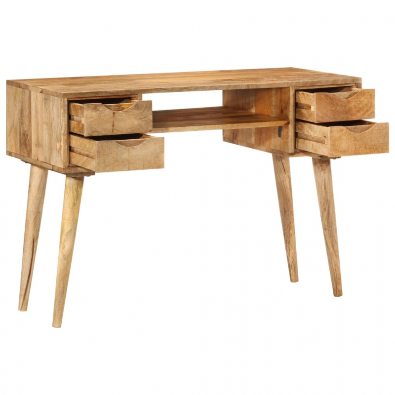 Schreibtisch mit Schubladen 110x47x76 cm Massivholz Mango