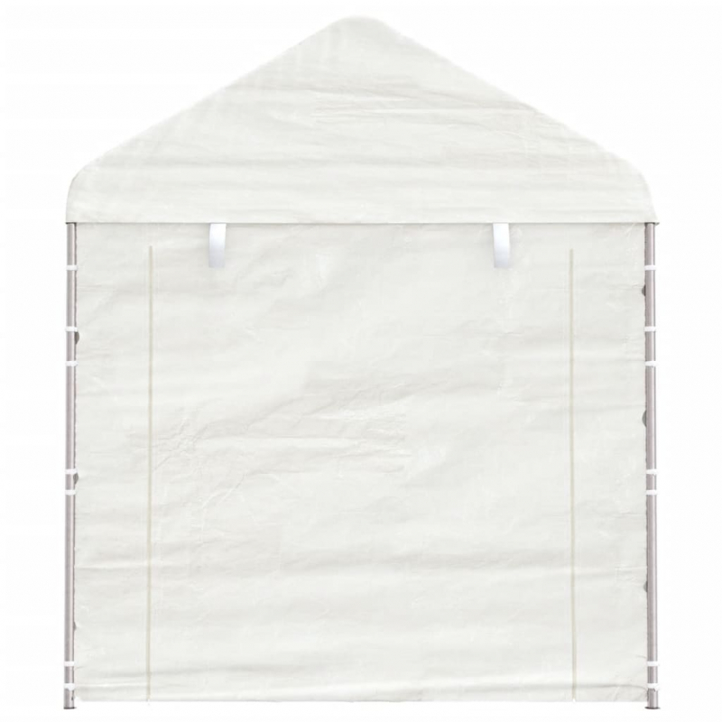 Pavillon mit Dach Weiß 6,69x2,28x2,69 m Polyethylen