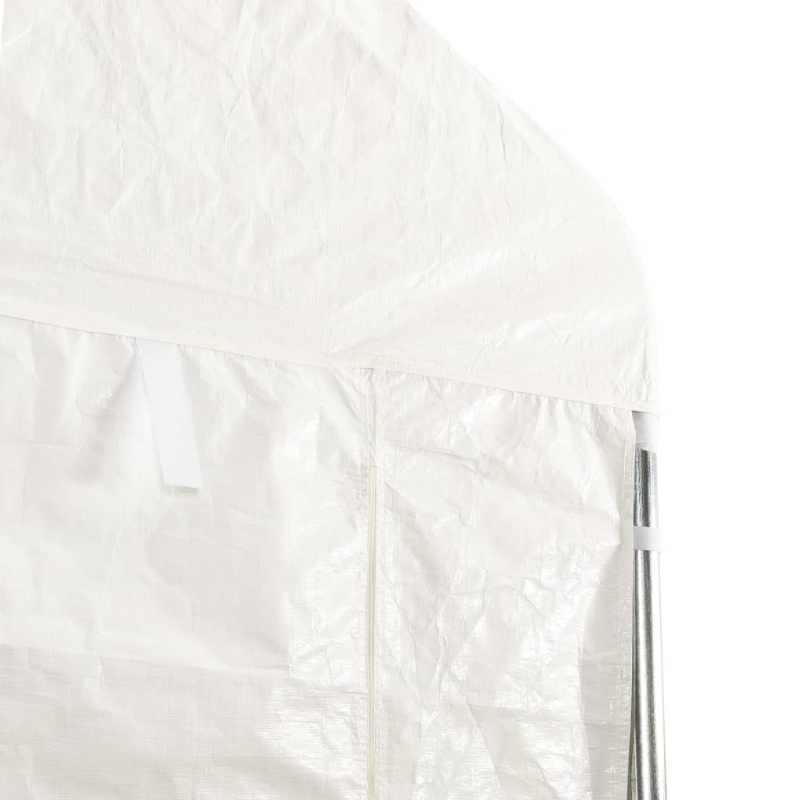 Pavillon mit Dach Weiß 6,69x2,28x2,69 m Polyethylen