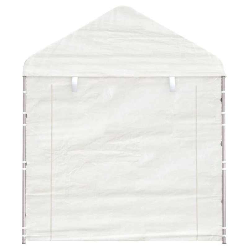 Pavillon mit Dach Weiß 8,92x2,28x2,69 m Polyethylen