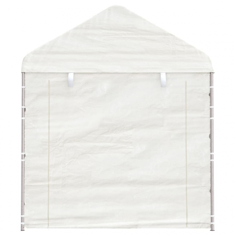 Pavillon mit Dach Weiß 11,15x2,28x2,69 m Polyethylen