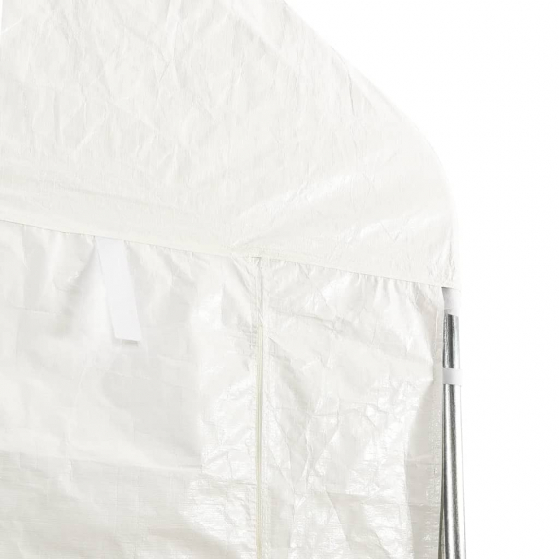 Pavillon mit Dach Weiß 11,15x2,28x2,69 m Polyethylen