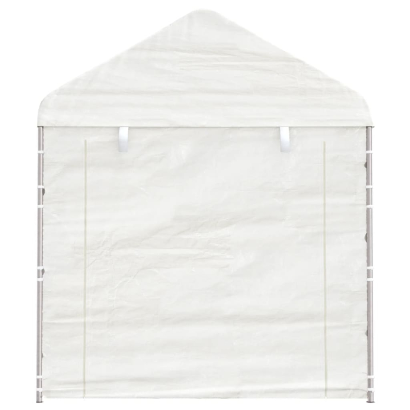 Pavillon mit Dach Weiß 13,38x2,28x2,69 m Polyethylen