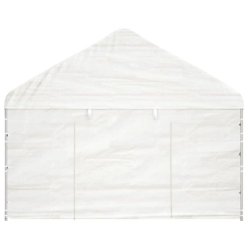 Pavillon mit Dach Weiß 11,15x4,08x3,22 m Polyethylen