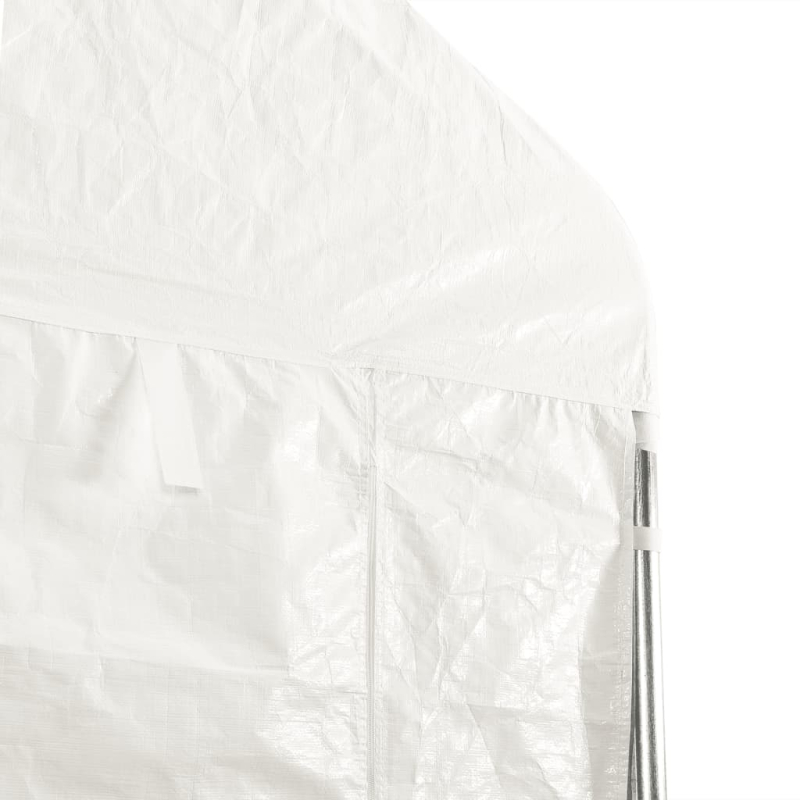 Pavillon mit Dach Weiß 11,15x4,08x3,22 m Polyethylen