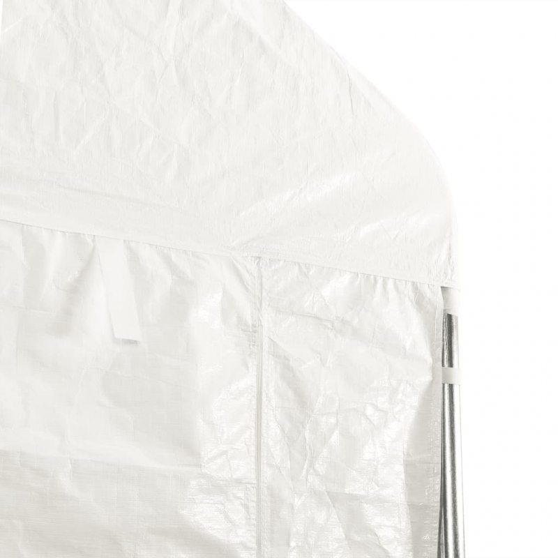 Pavillon mit Dach Weiß 11,15x5,88x3,75 m Polyethylen