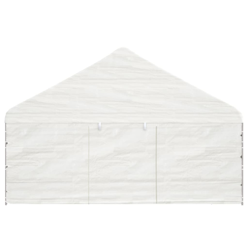 Pavillon mit Dach Weiß 13,38x5,88x3,75 m Polyethylen