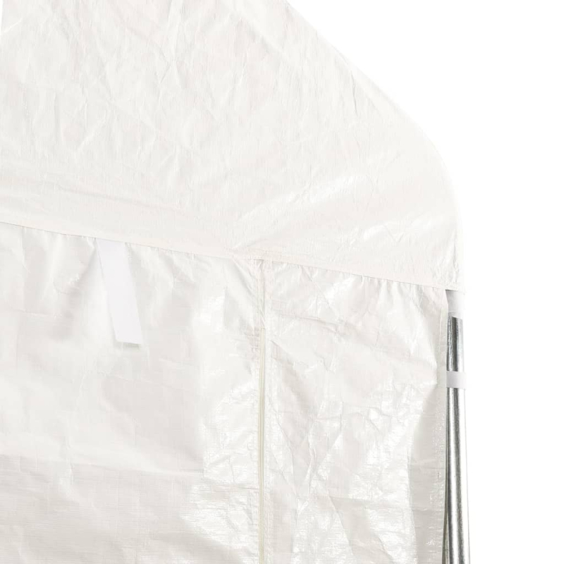 Pavillon mit Dach Weiß 13,38x5,88x3,75 m Polyethylen