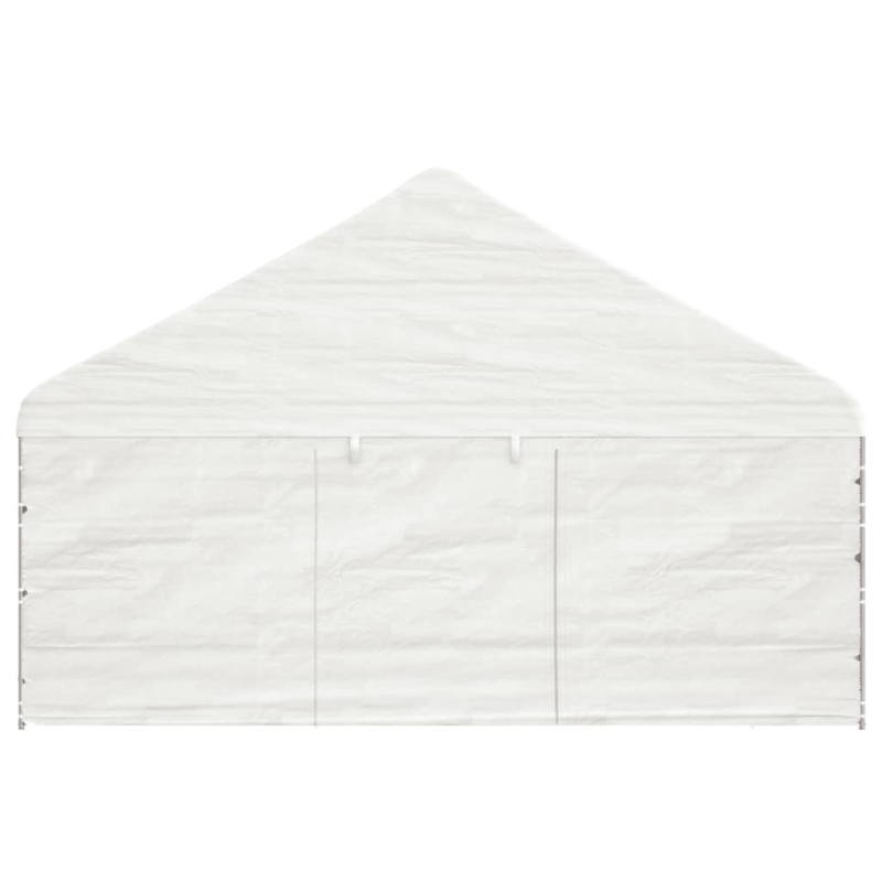 Pavillon mit Dach Weiß 17,84x5,88x3,75 m Polyethylen