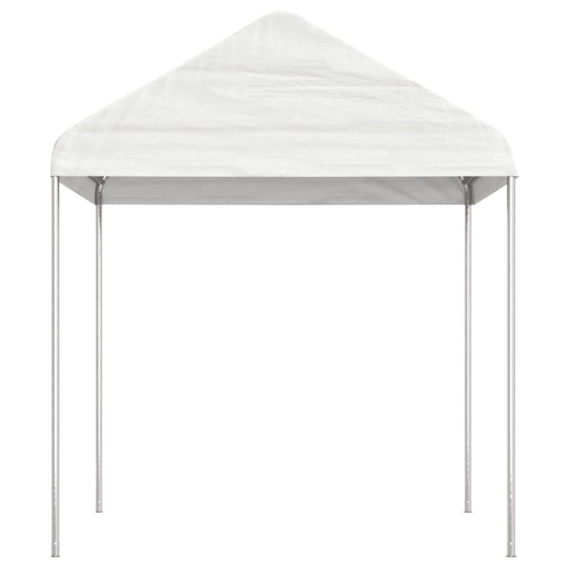 Pavillon mit Dach Weiß 8,92x2,28x2,69 m Polyethylen