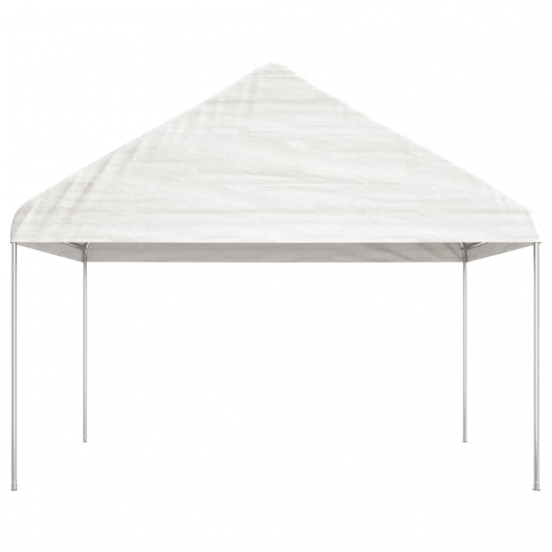 Pavillon mit Dach Weiß 20,07x4,08x3,22 m Polyethylen