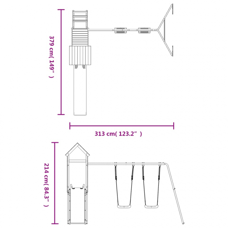 Spielturm Imprägniertes Kiefernholz