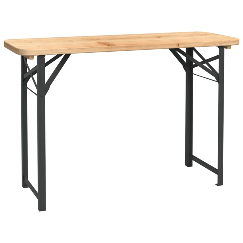 3-tlg. Biertisch-Set Klappbar Massivholz Tanne