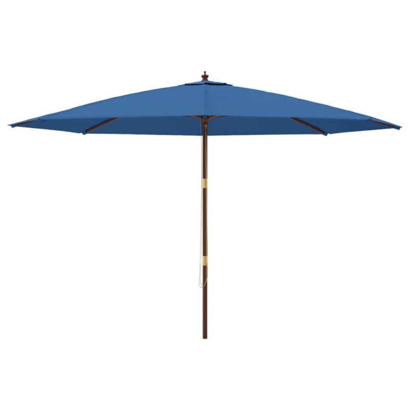 Sonnenschirm mit Holzmast Azurblau 400x273 cm