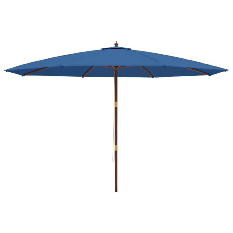 Sonnenschirm mit Holzmast Azurblau 400x273 cm