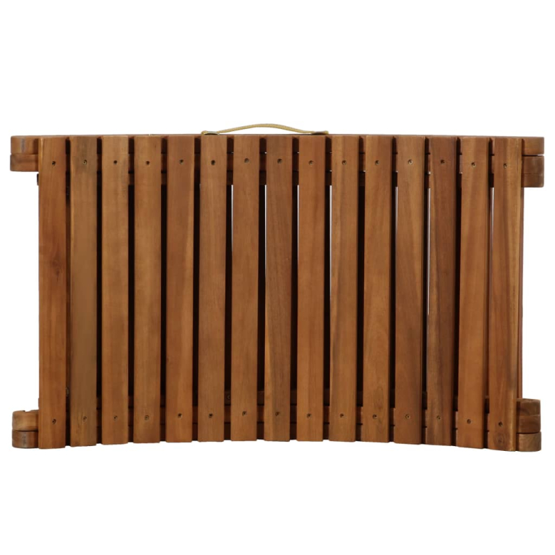 Sonnenliege mit Creme Kissen Massivholz Akazie