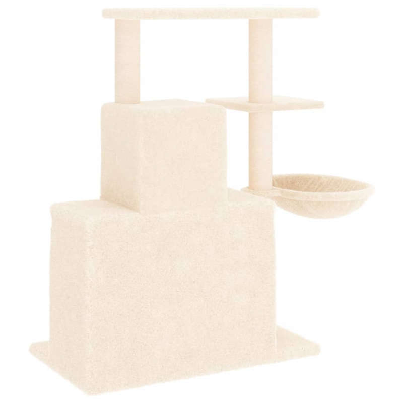 Kratzbaum mit Sisal-Kratzsäulen Creme 83 cm