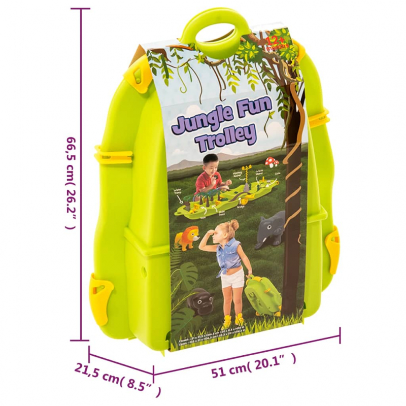 Wasserspiel-Koffer Jungle 51x21,5x66,5 cm Polypropylen