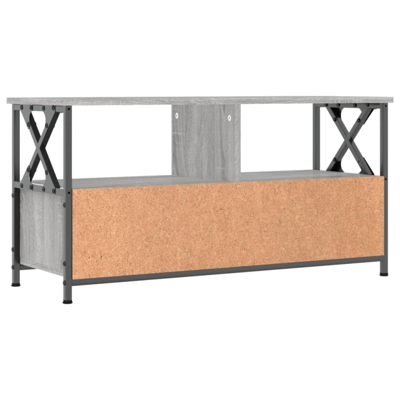 TV-Schrank Grau Sonoma 90x33x45 cm Holzwerkstoff & Eisen