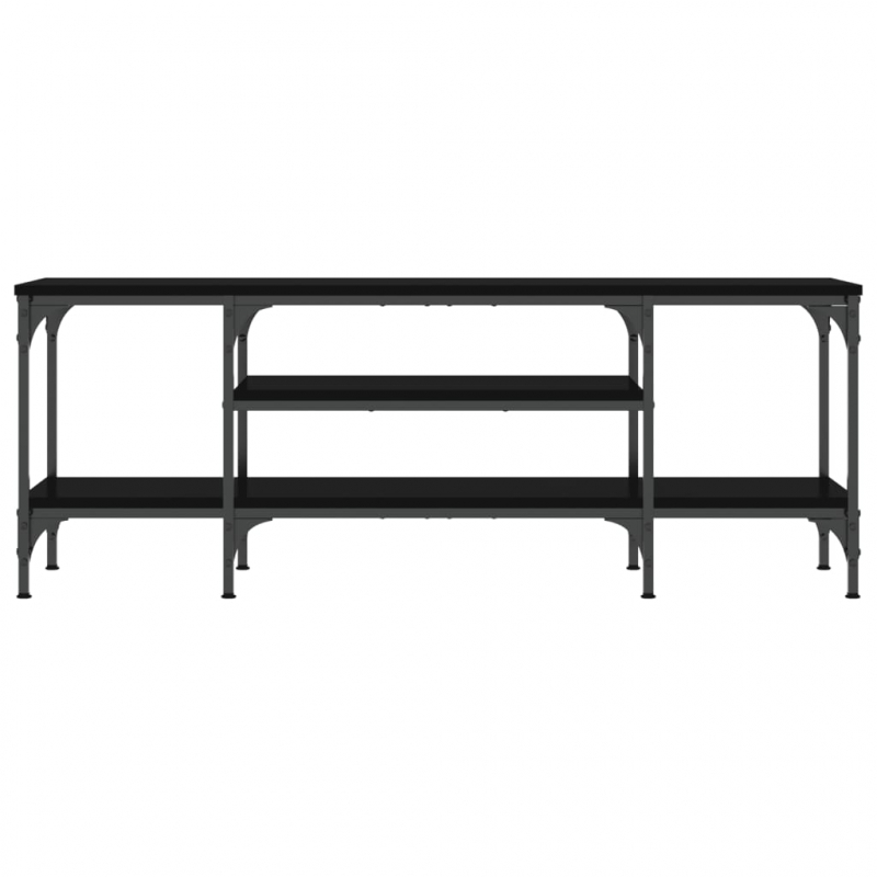 TV-Schrank Schwarz 121x35x45 cm Holzwerkstoff & Eisen