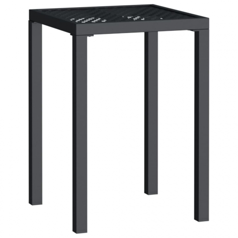 Gartentisch Anthrazit 50x50x72 cm Stahl