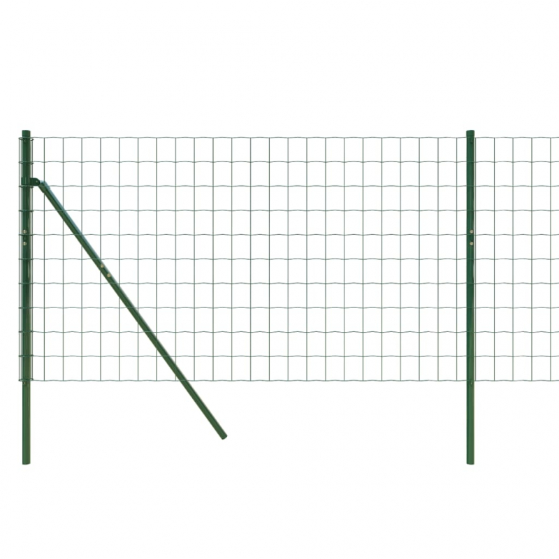 Maschendrahtzaun Grün 1x25 m Verzinkter Stahl