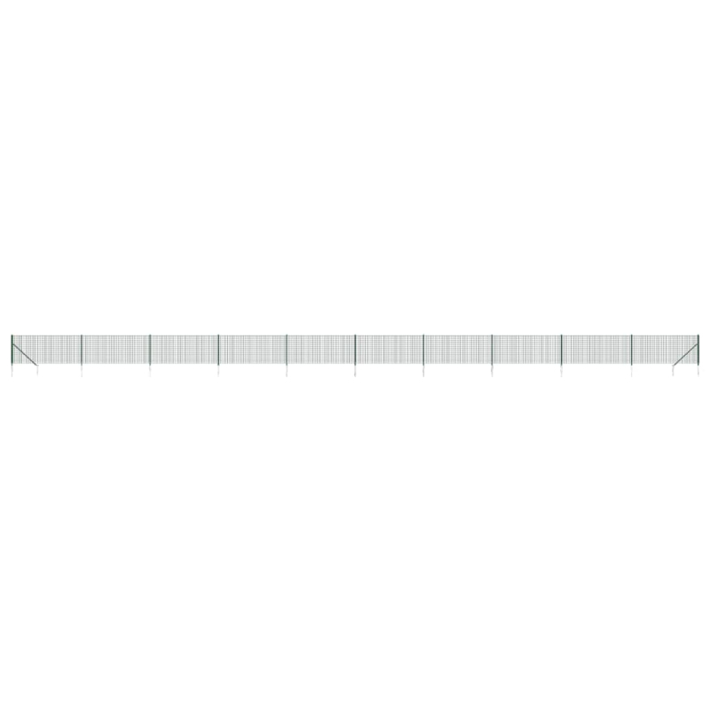 Maschendrahtzaun mit Bodenhülsen Grün 0,8x25 m