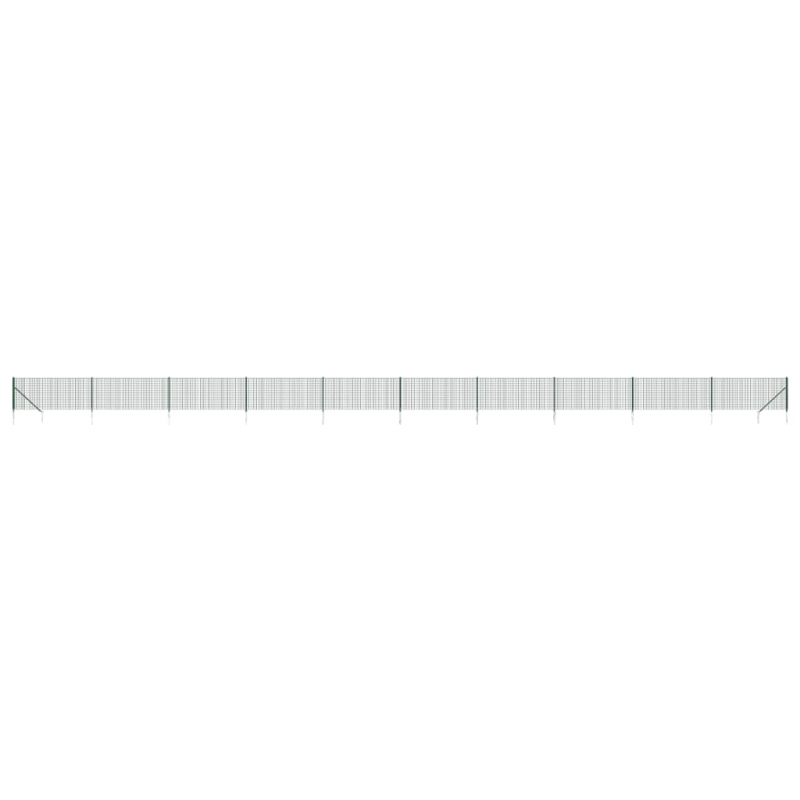 Maschendrahtzaun mit Bodenhülsen Grün 1x25 m